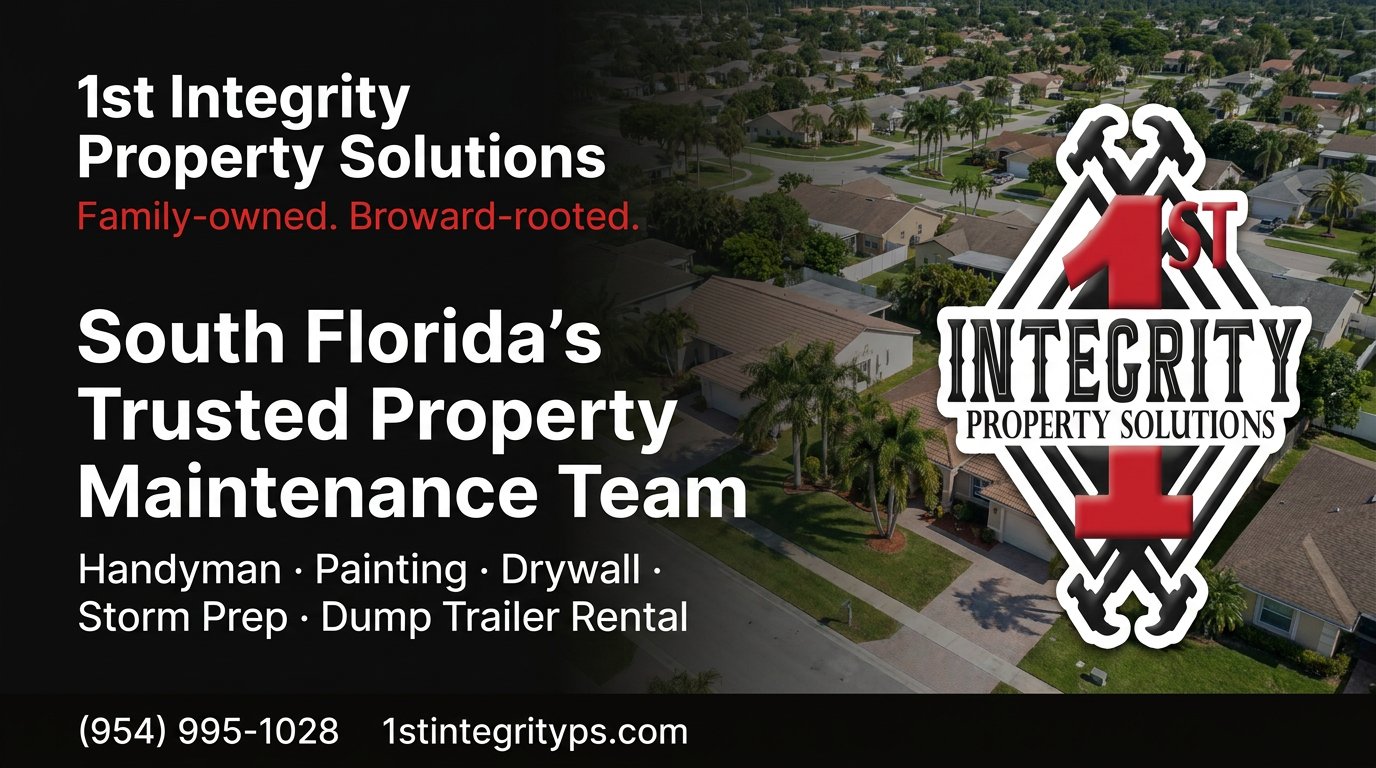 Family-owned. Broward-rooted. 1st Integrity Property Solutions — 954-995-1028