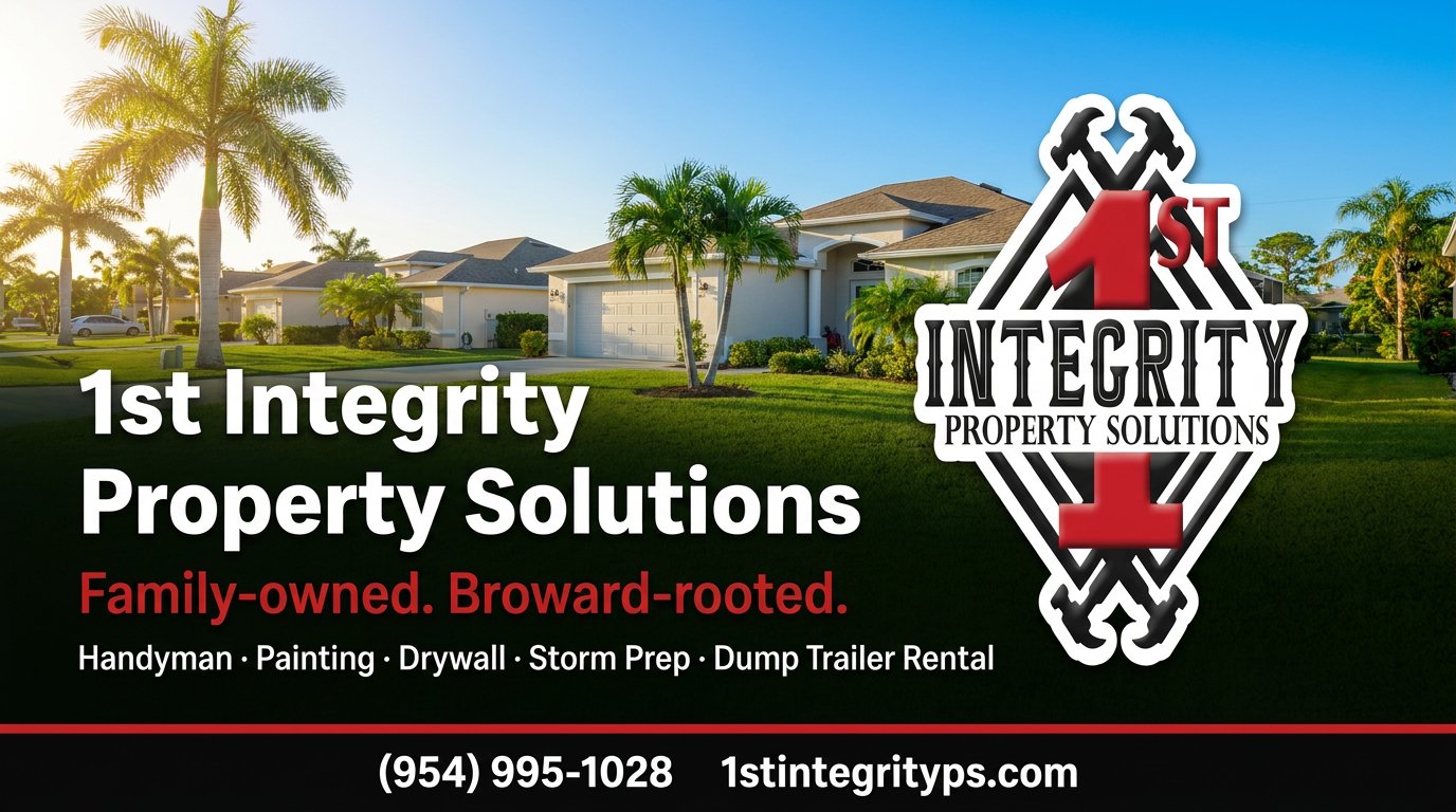 1st Integrity Property Solutions — Honest Work. Fair Prices. Real People. Family-owned, Broward-rooted, since 2018.