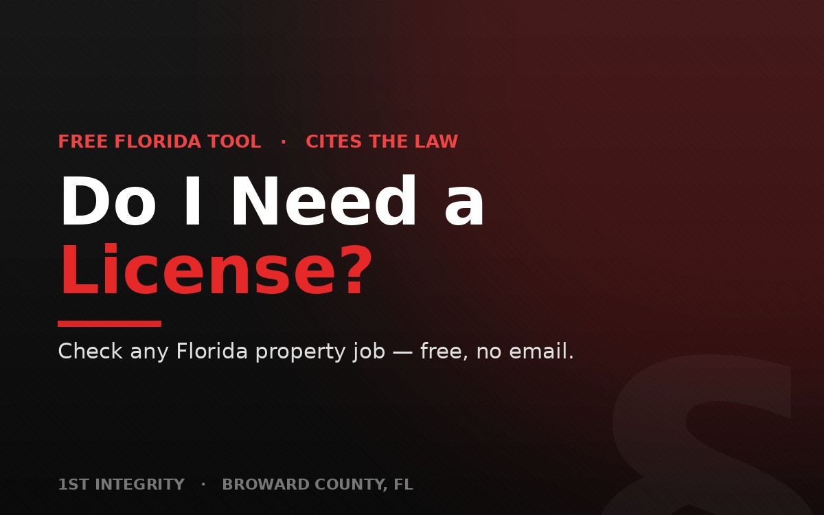 Do I Need a License? — free Florida license check tool