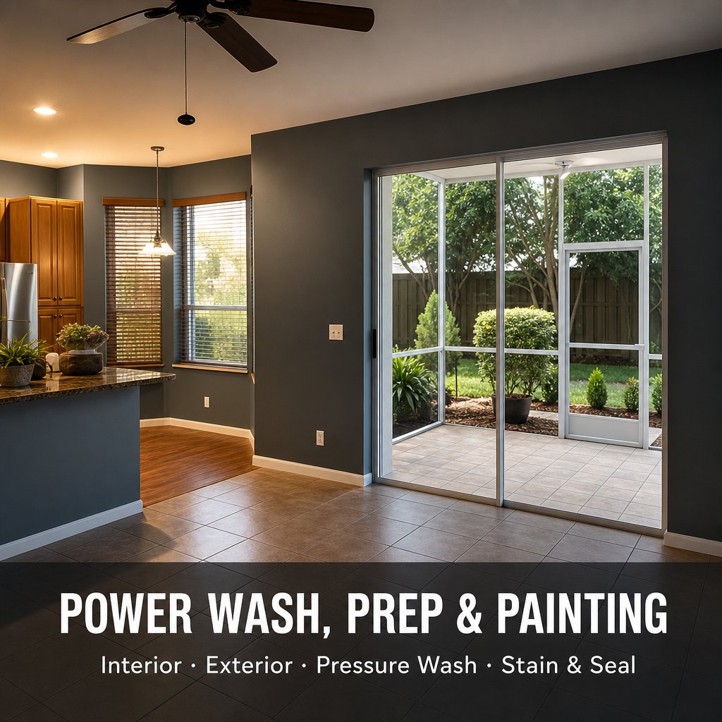 Recent work in Broward — interior painting: accent wall, full room, trim and color consulting