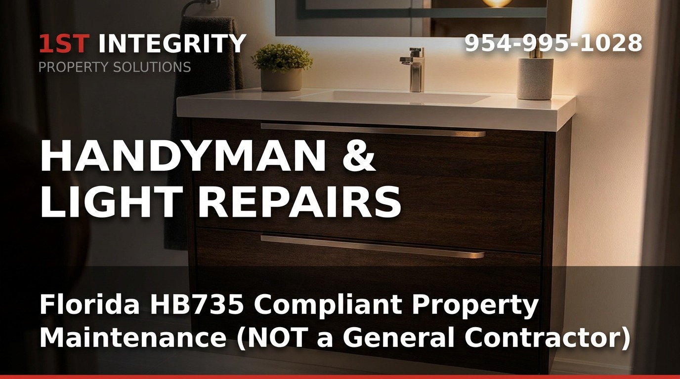 Handyman & Light Repairs — 1st Integrity Property Solutions, Broward County