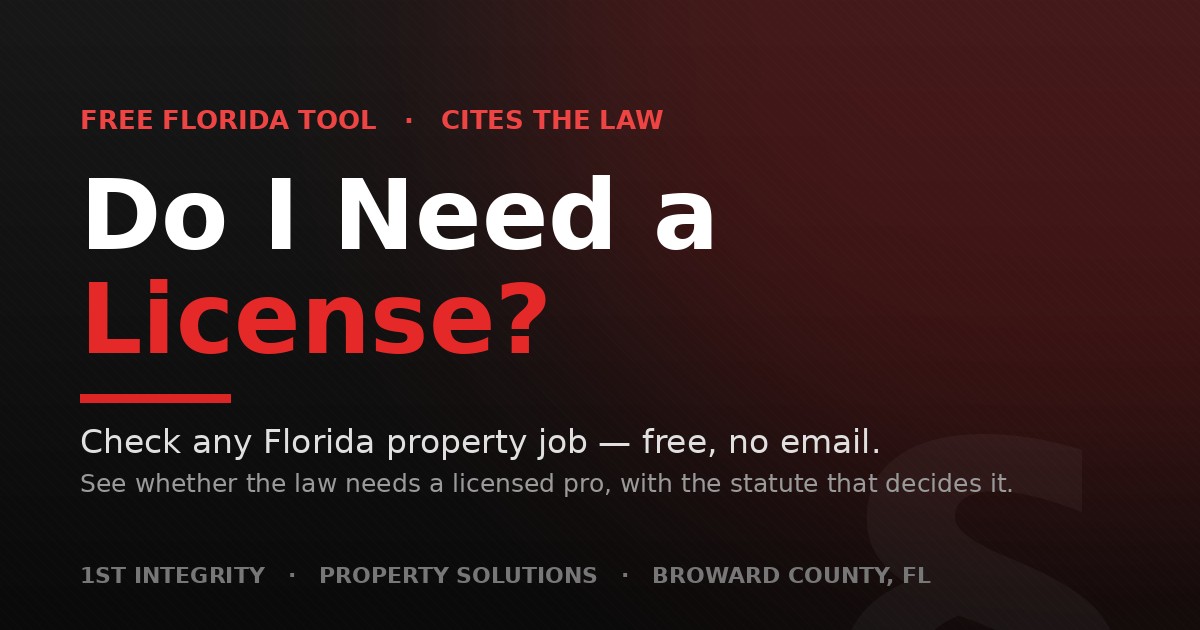 Do I Need a License? — free Florida license check tool