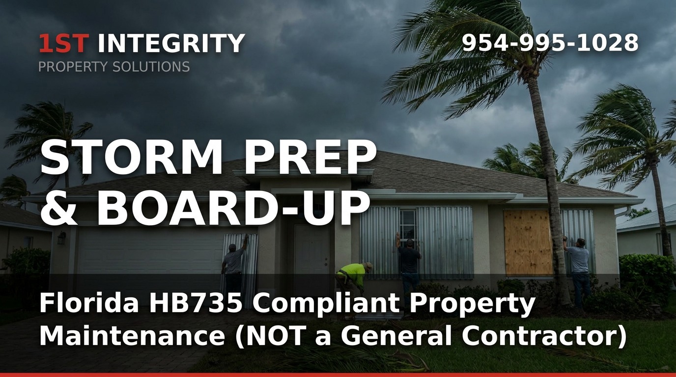 Storm Prep & Board-Up — 1st Integrity Property Solutions, Broward County