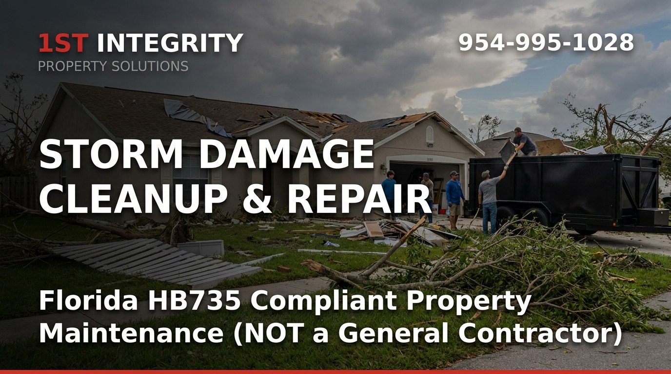 Storm Damage Cleanup & Repair — 1st Integrity Property Solutions, Broward County